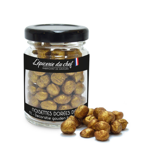 Noisettes dorées déco en pot 50g Noisettes dorées déco en pot 50g