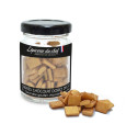 Carrés de chocolat blanc dorés déco en pot 50g