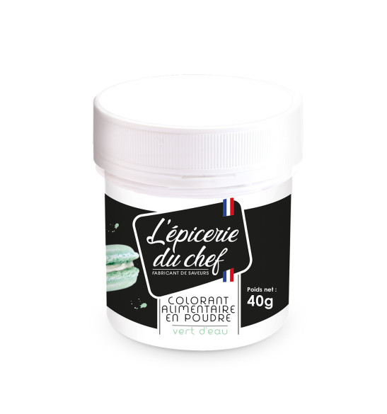 Colorant alimentaire en poudre Vert d'eau 40g Colorant alimentaire en poudre Vert d'eau 40g