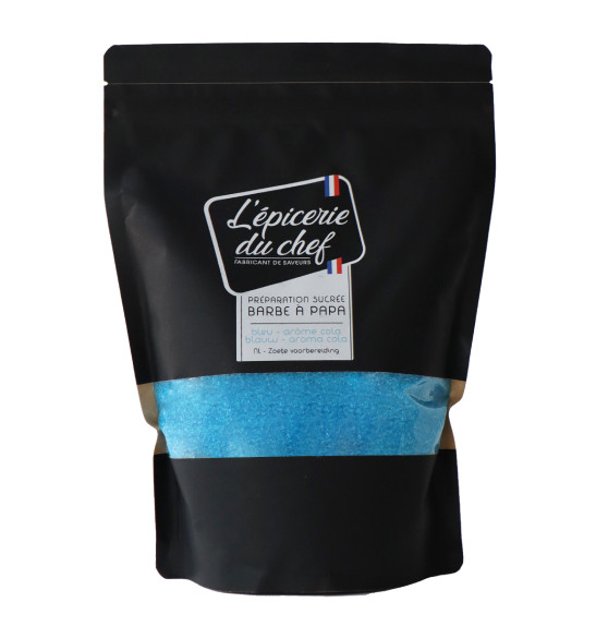 Préparation sucrée barbe à papa bleue/cola 1kg Préparation sucrée barbe à papa bleue/cola 1kg