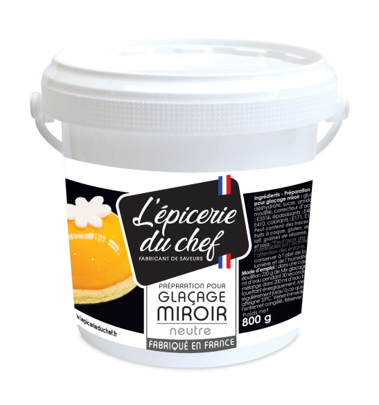 Préparation glaçage miroir neutre 800g Préparation glaçage miroir neutre 800g