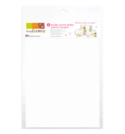 6 White edible wafer sheets SPECIAL NOUGAT